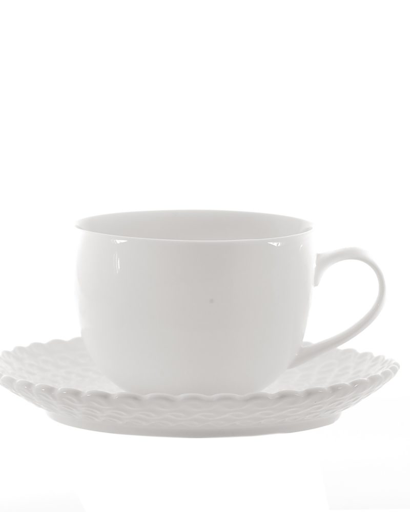 set 6 Tazza tè Momenti - La Porcellana Bianca