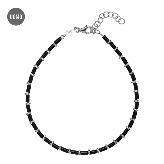 ALISIA JEWELS-BRACCIALE BLACK OBLONG